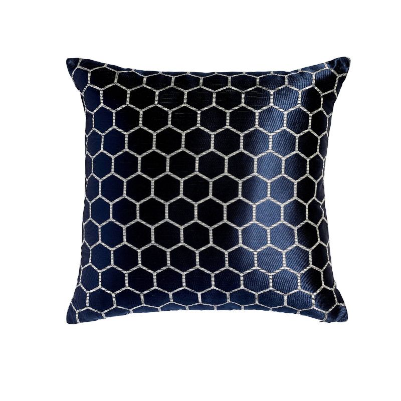 20"x20" Oversize Honeycomb Square Throw Pillow Blue - Sure Fit