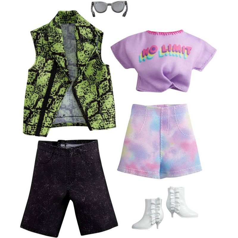 ​Barbie & Ken Fashions 2pk Clothing Set - Green Vest and Purple T-shirt