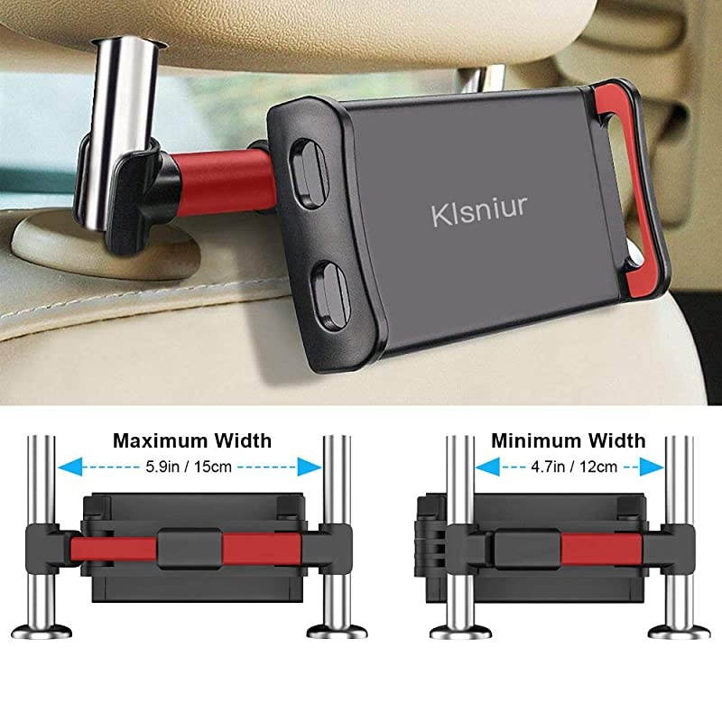 Headrest Mount Tablet Headrest Holder Backseat Seat Mount Holder Universal 360&deg; Rotating Adjustable for All 6105 Tablet iPad iPad Air iPad MiniSamsung GalaxyCell Phones 458 Red