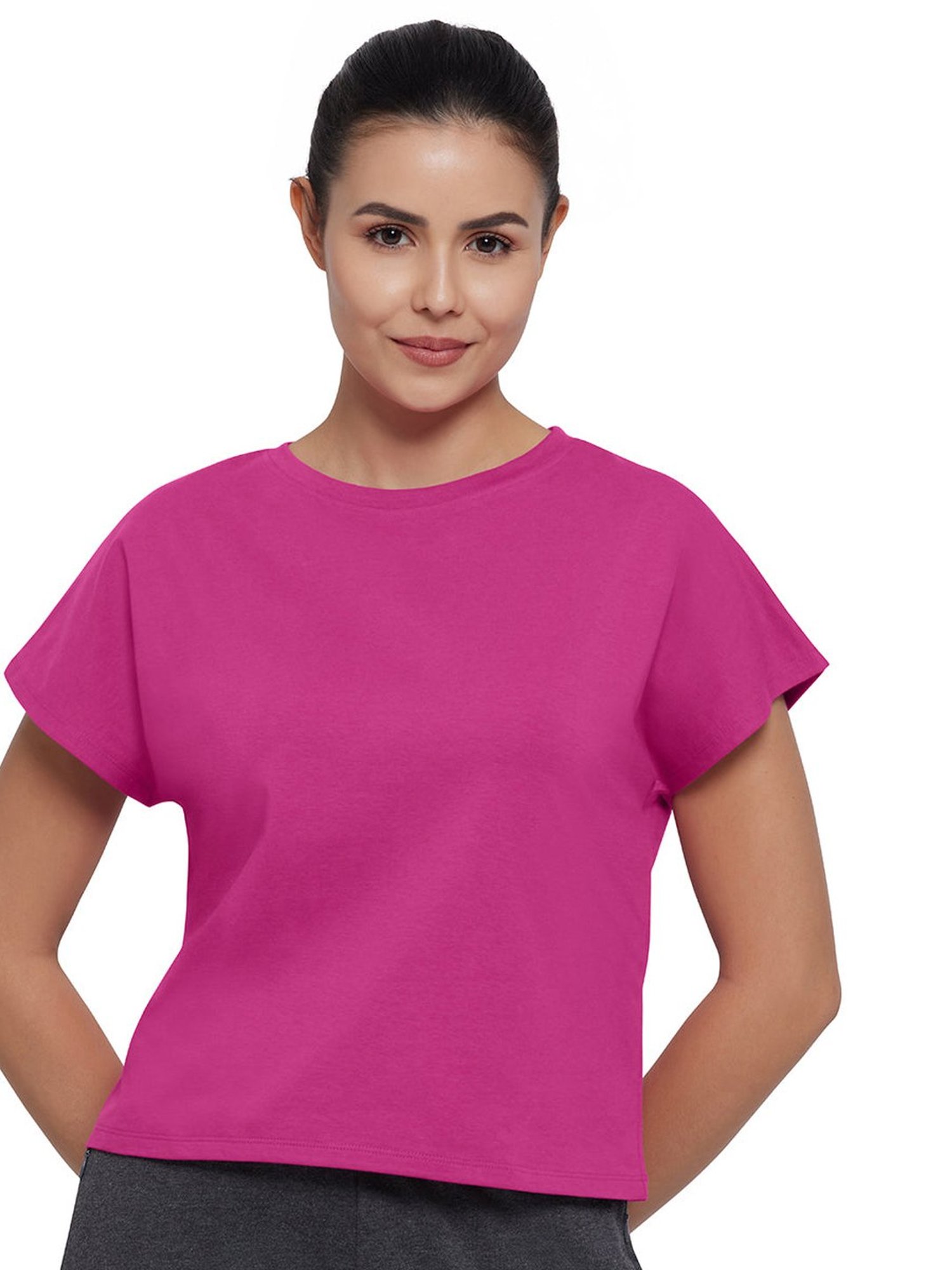 Amante Pink Cotton Sports T-Shirt