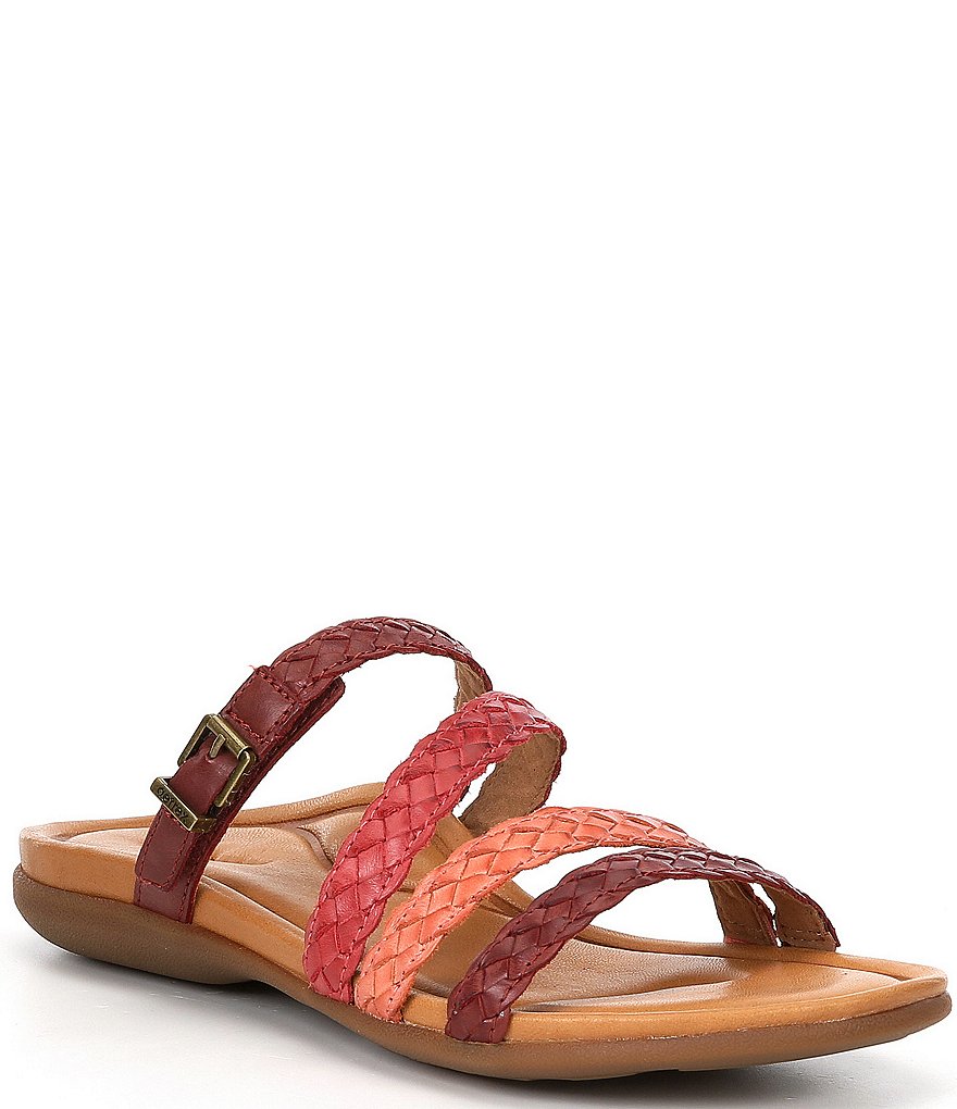 Aetrex Brielle Woven Leather Wedge Sandals