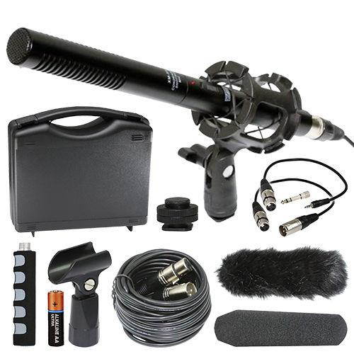 Canon Vixia HF R80 Camcorder External Microphone Vidpro XM-55 13-Piece Professional Video & Broadcast Unidirectional Condenser Microphone Kit