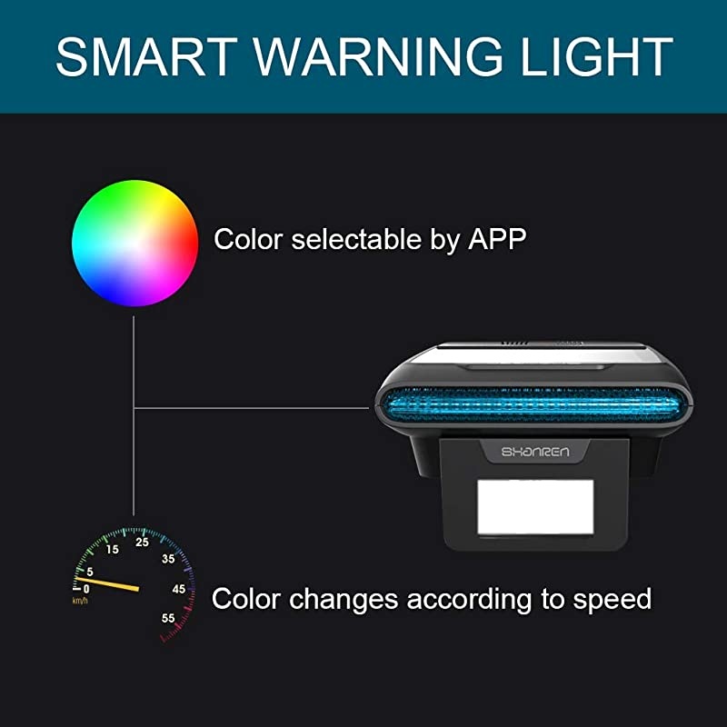 GPS Bike Computer Di-Pro Built-in Front Light Bluetooth ANT+ Wireless Bike Computer Speedometer and Odometer, Rechargeable Cycling Computer for Most Bikes