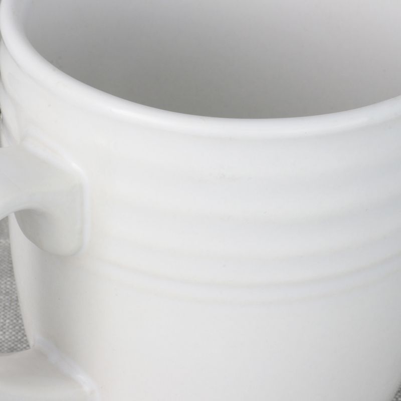 Gibson Plaza Cafe 15oz 8 Piece Mug Set in White