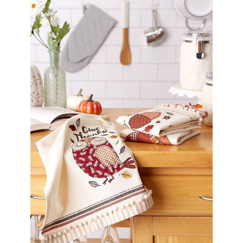 Swedish Dish Cloth 7.75" Thanksgiving Fall Set / 4 Dishcloth Kitchen Clean Up  -  Dish Cloth
