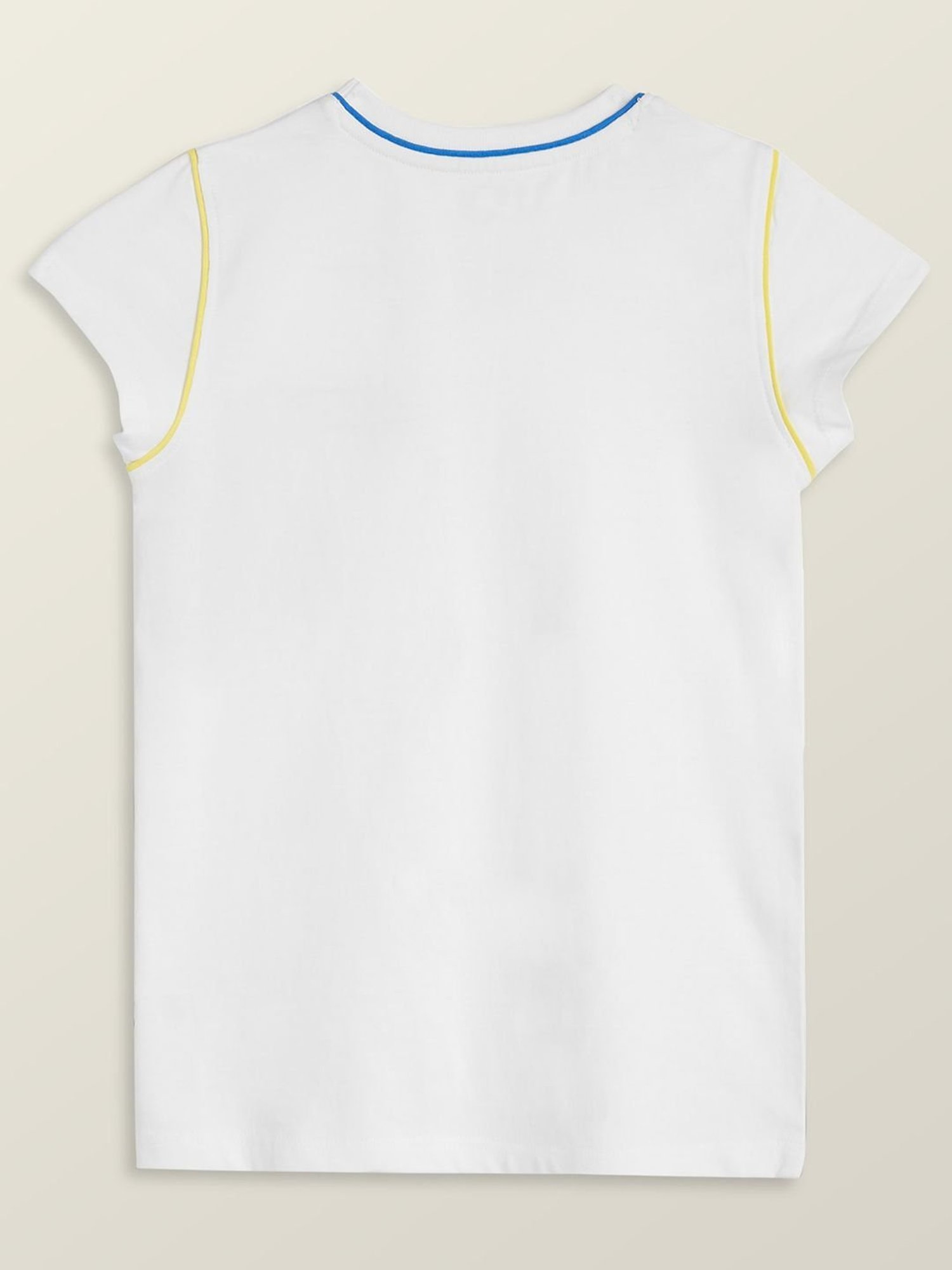 XY Life Kids Peach & White Cotton Printed T-Shirt (Pack of 2)