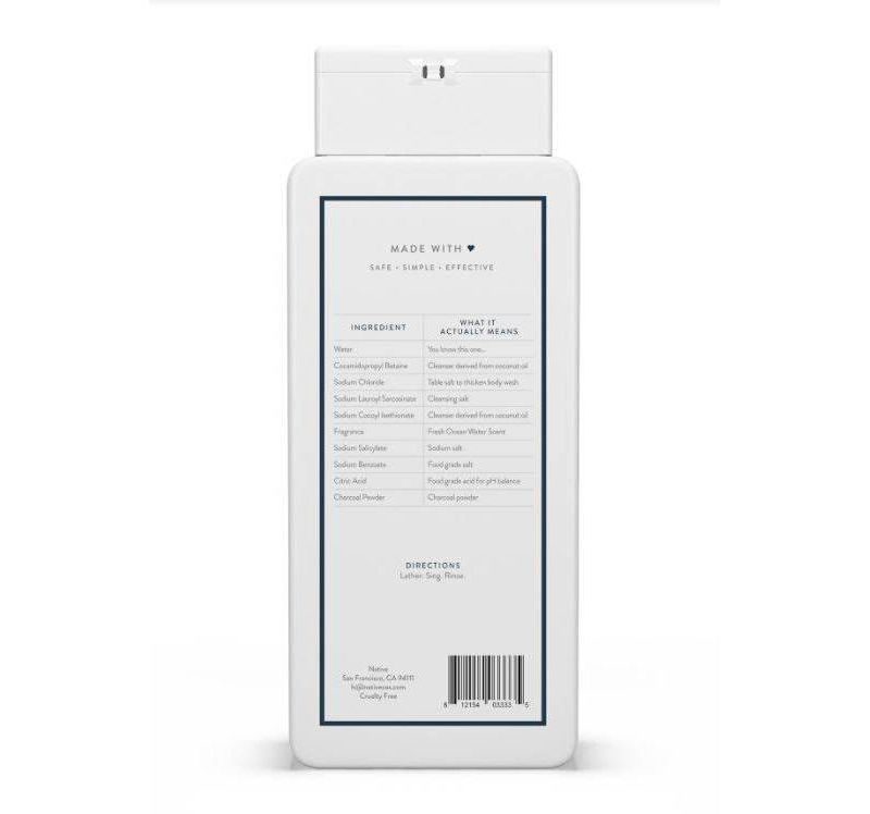 Native Charcoal Body Wash - 18oz