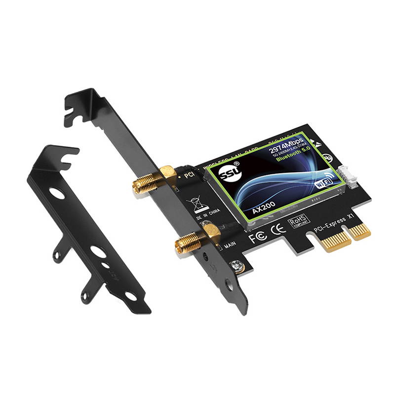 Wireless Dual Band PCI Express WiFi Adapter PCI-E Network Card 2974 Mbps WIfi 2.4G/5G With Antennas Desktop PC Windows 10