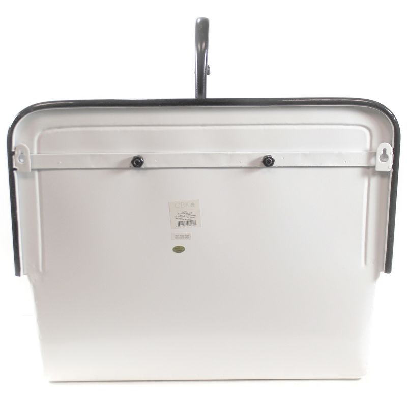 Gerson International 18-Inch Diameter Galvanized Metal Circular Wall Planter, Silver