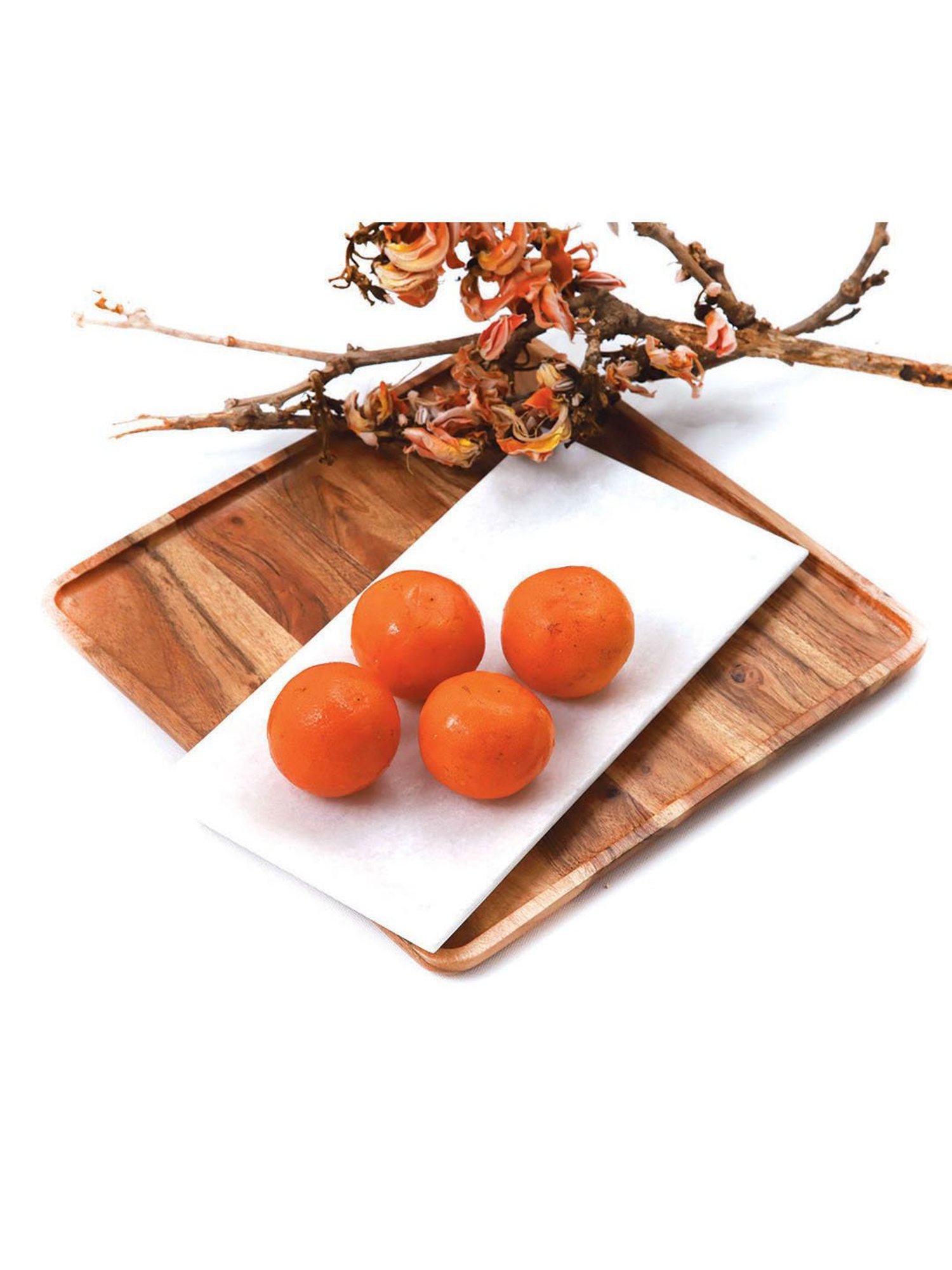 ICraft White Marble Shwet Platter - Set of 1