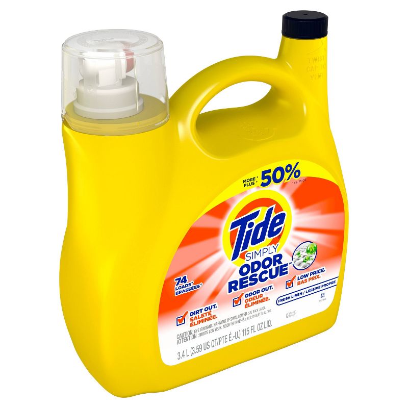 Tide Simply Odor Defense Laundry Detergents - 115 fl oz