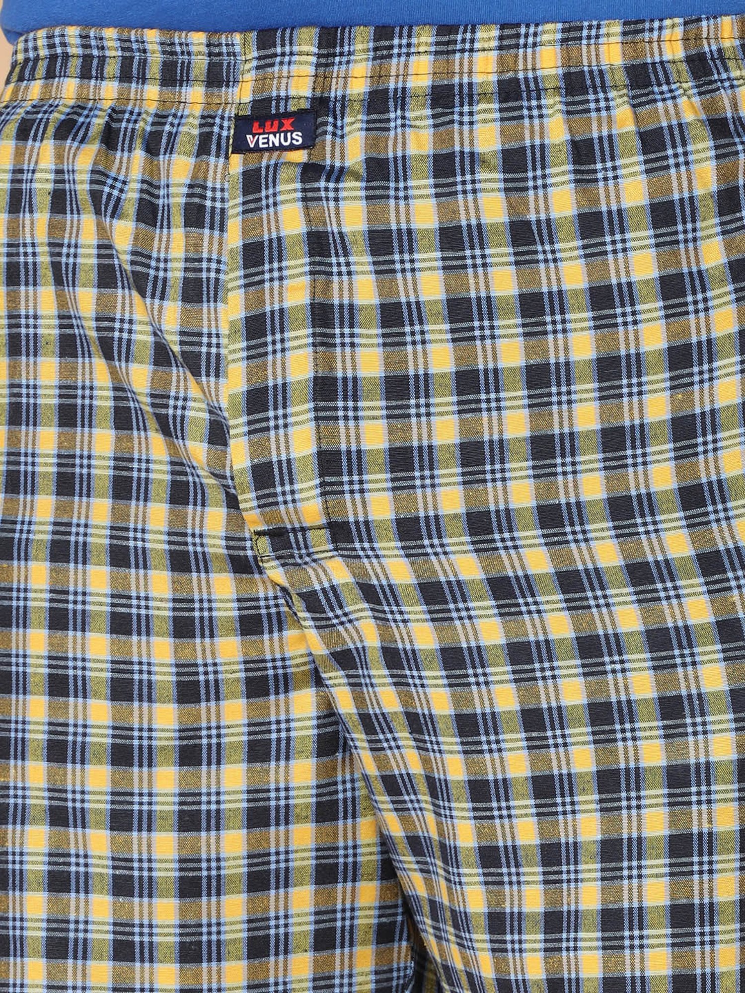 LUX Venus Assorted Check Boxers - Pack of 4