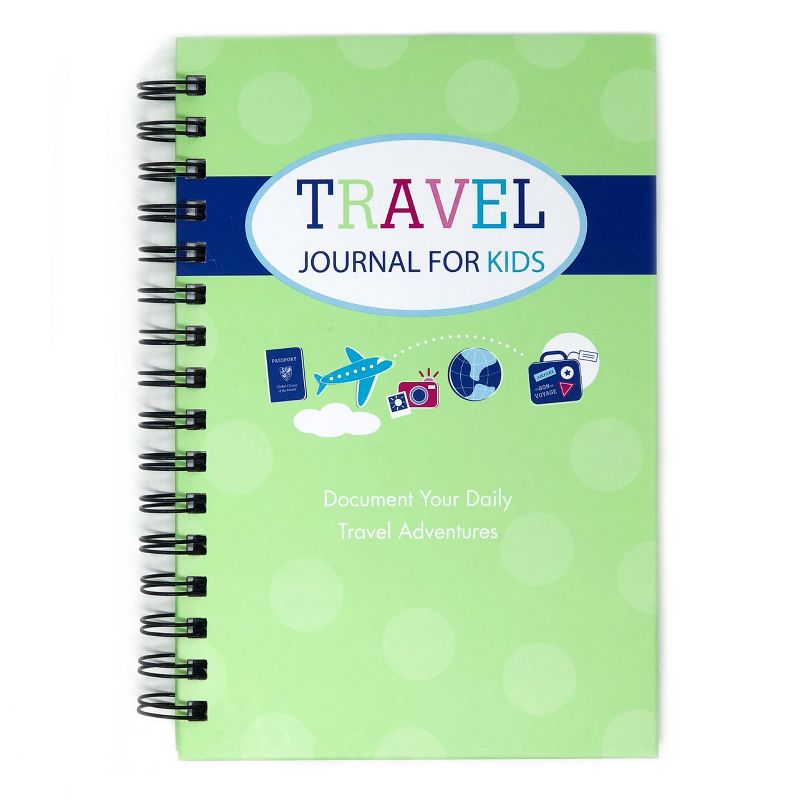 Travel Journal for Kids 8.5"x5.5" Green- Kahootie Co