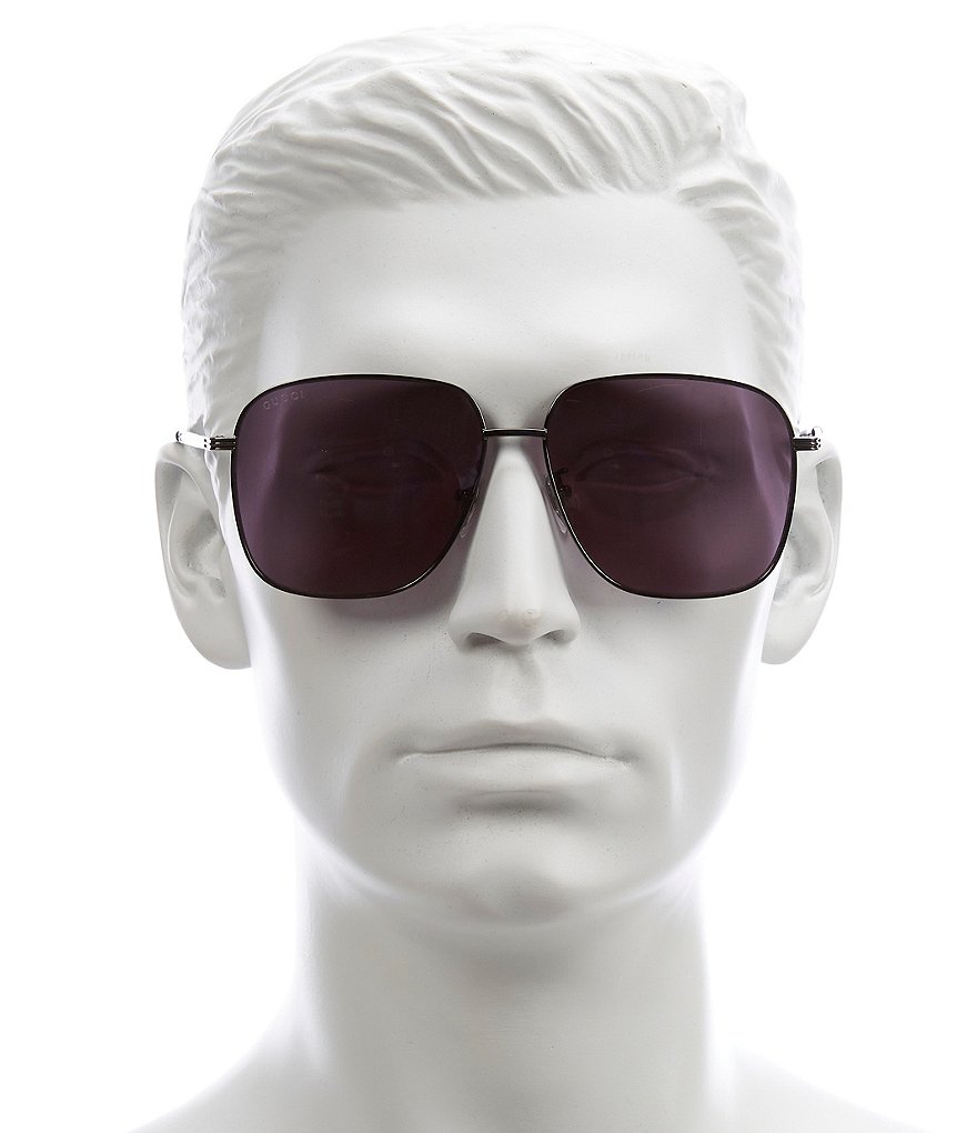 Gucci Men's Gg0987sa Rectangular 60mm Sunglasses