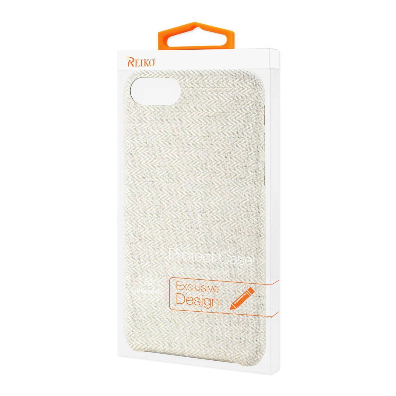 REIKO IPHONE SE2/8 HERRINGBONE FABRIC IN BEIGE