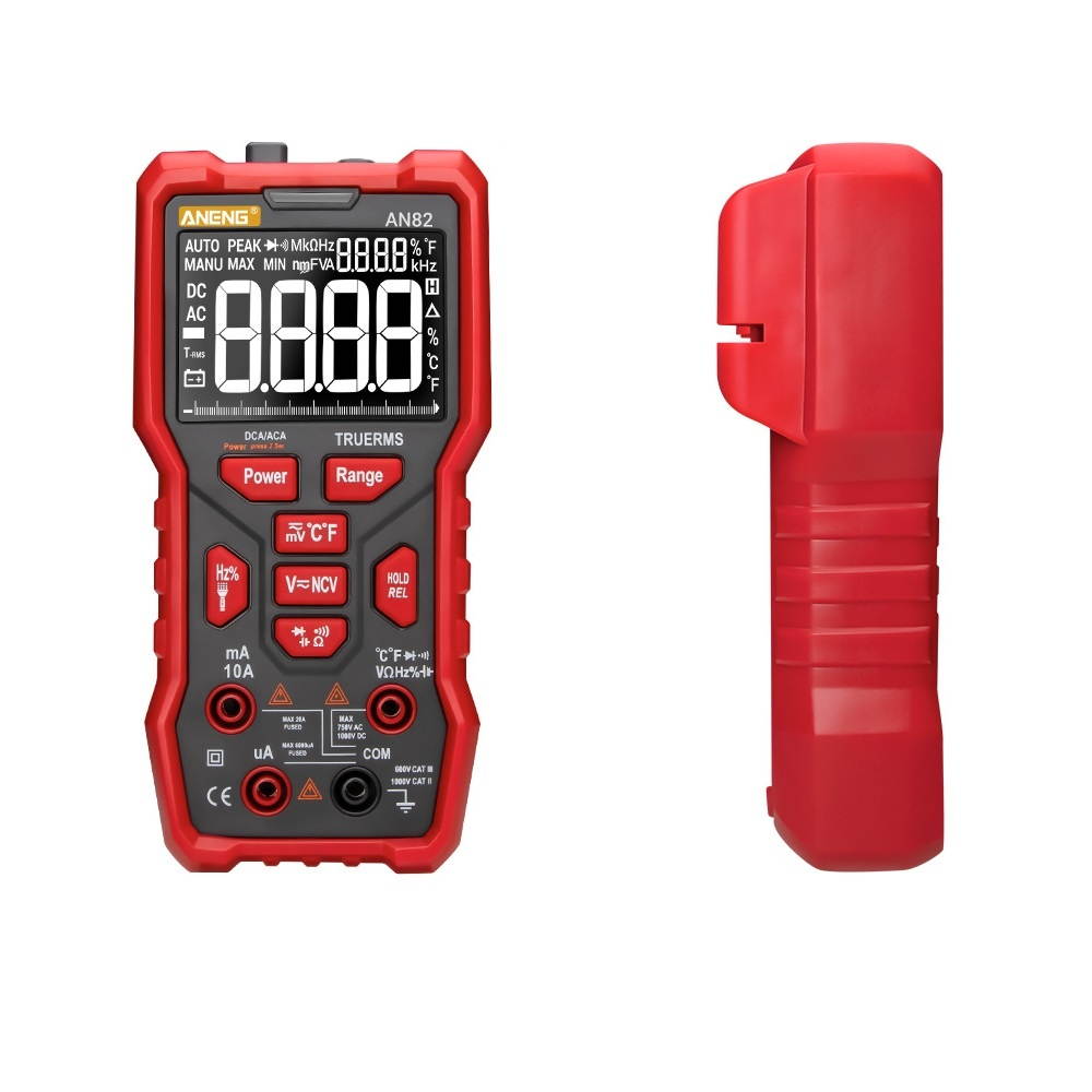 ANENG AN82 Digital Multimeter Professional 9999 Tester esr DIY Diode Capacitor NCV Testers True RMS Analog Meter Multimetro Accessories-Standard