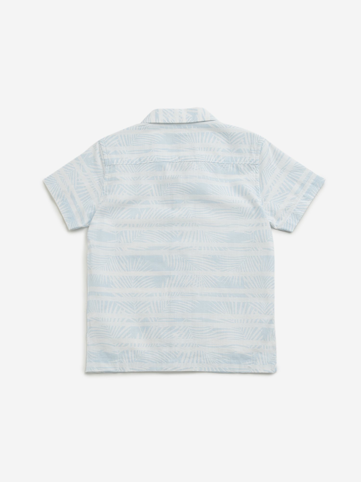 HOP Kids by Westside Light Blue Stripe Pattern Shirt
