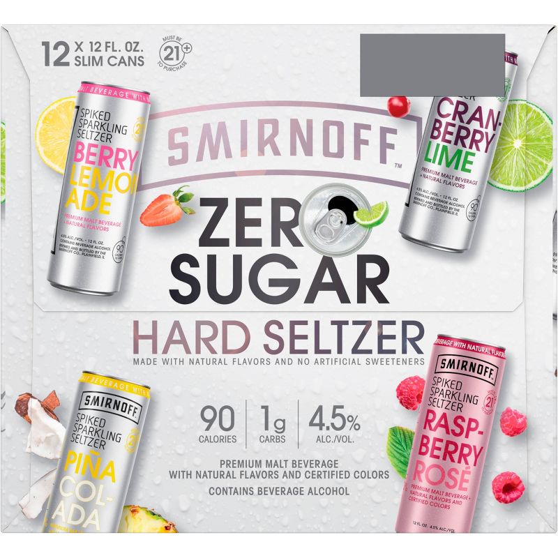 Smirnoff Spiked Sparkling Seltzer Variety Pack - 12pk/12 fl oz Slim Cans