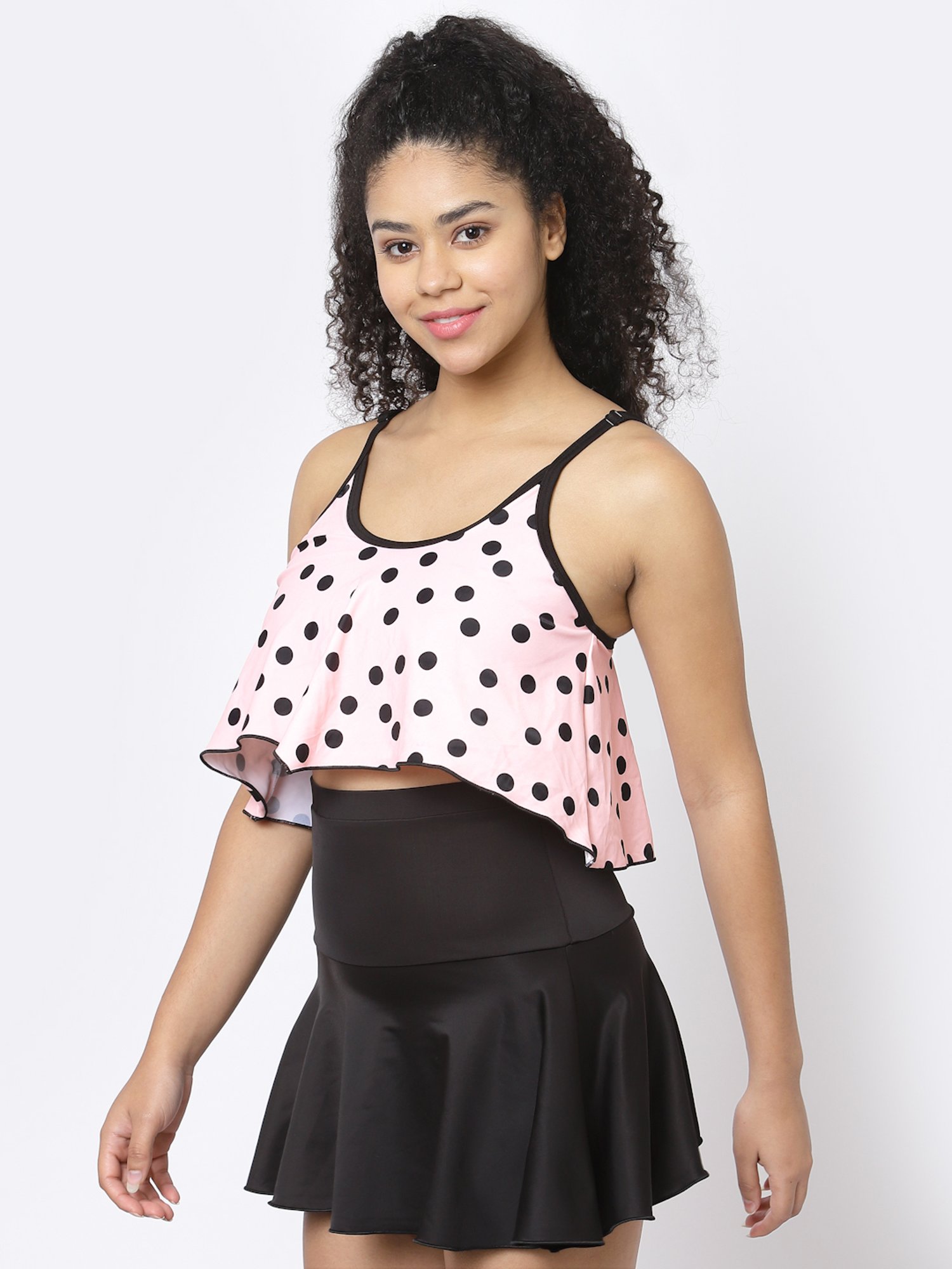 Cukoo Peach Printed Swimwear Set