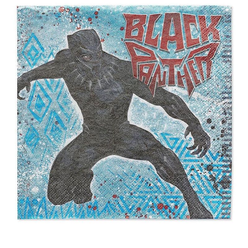 Amscan Marvel Black Panther 12-7/8" Lunch Napkins, 16-Pack