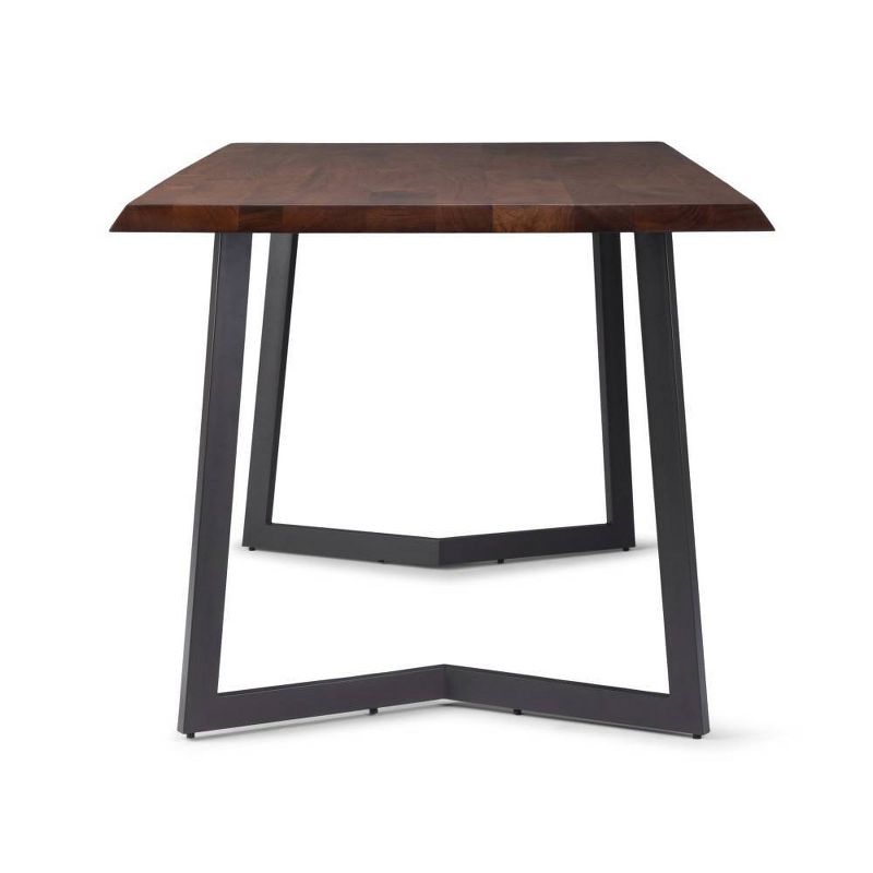 Hathaway Dining Table with Inverted Metal Base Dark Brown - WyndenHall