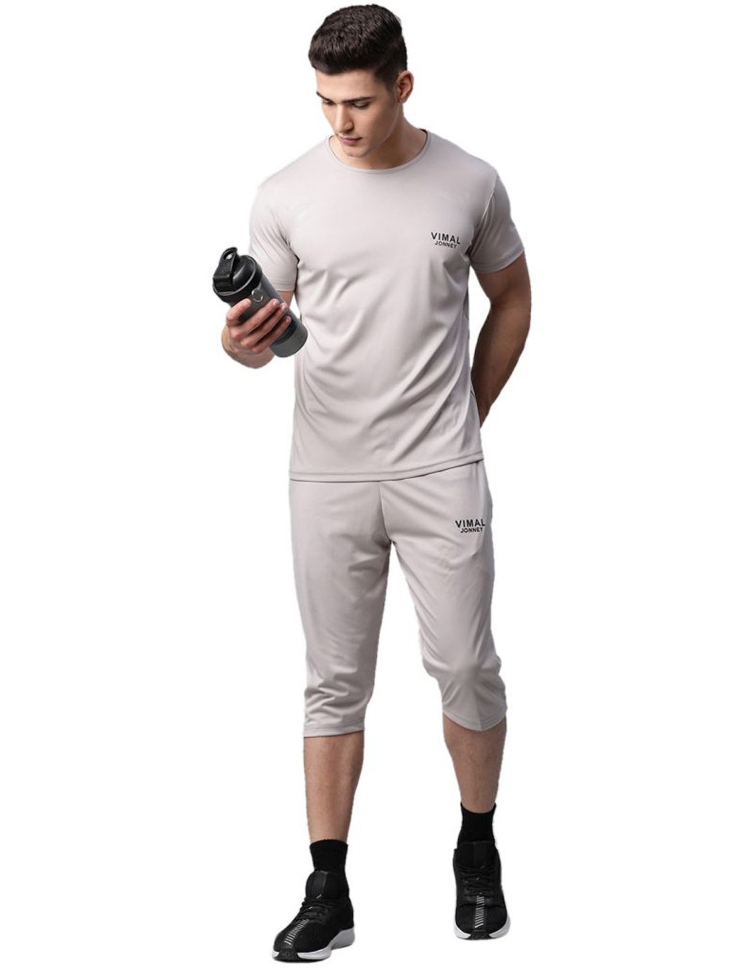 Vimal Jonney Grey Regular Fit Shorts