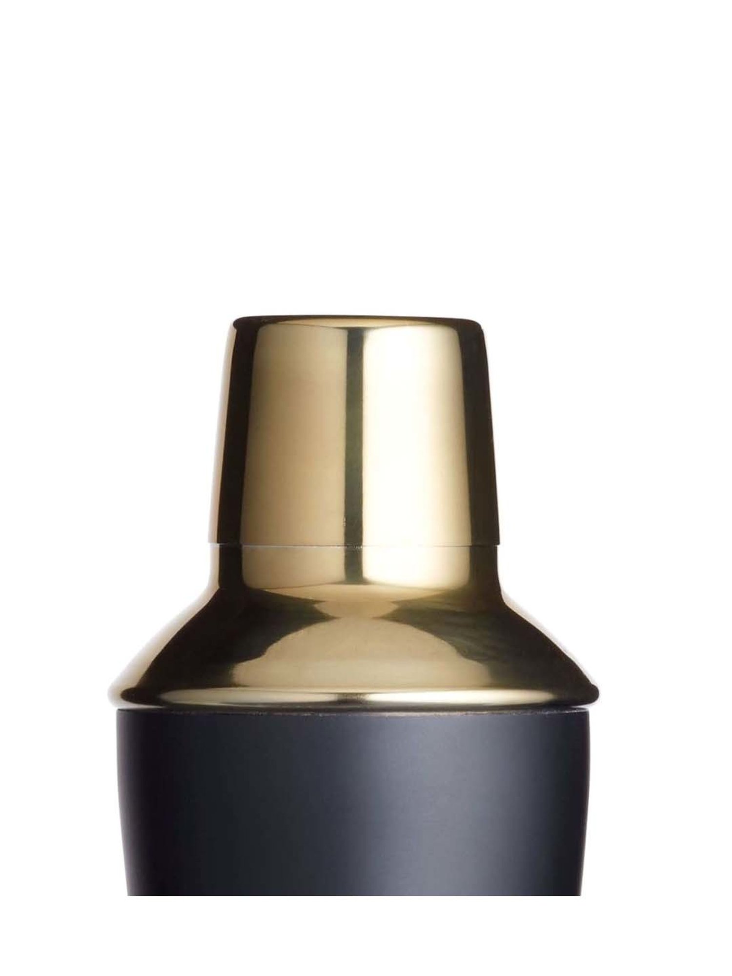 BarCraft Black & Golden Stainless Steel Cocktail Shaker (0.5 L) with Jigger - Set of 4