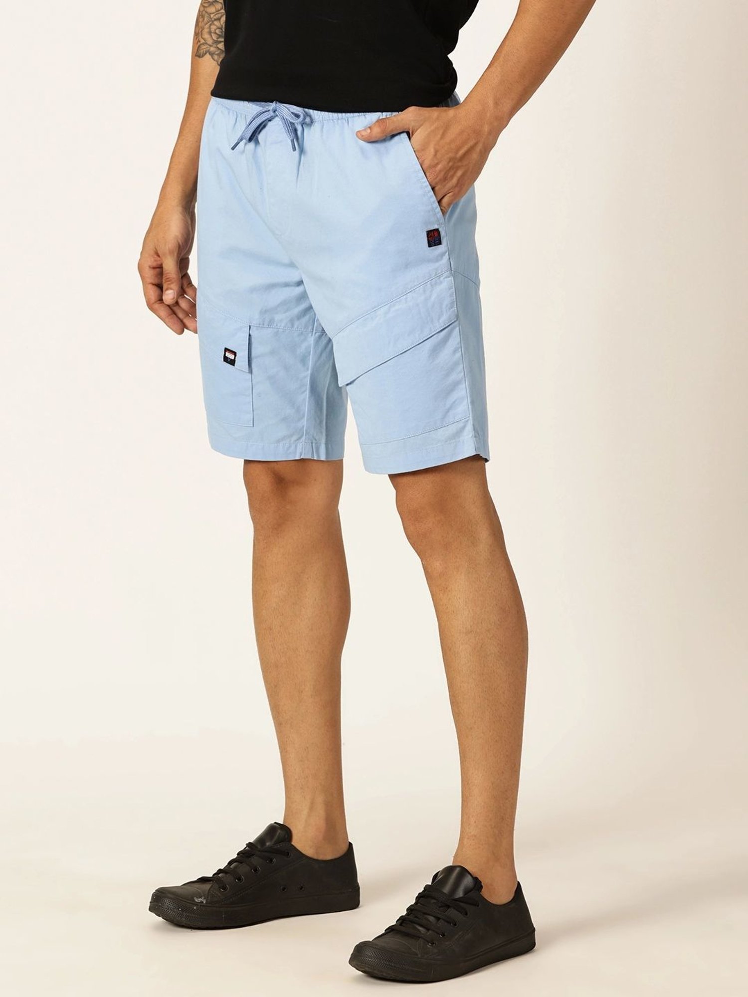 Thomas Scott Sky Blue Regular Fit Shorts