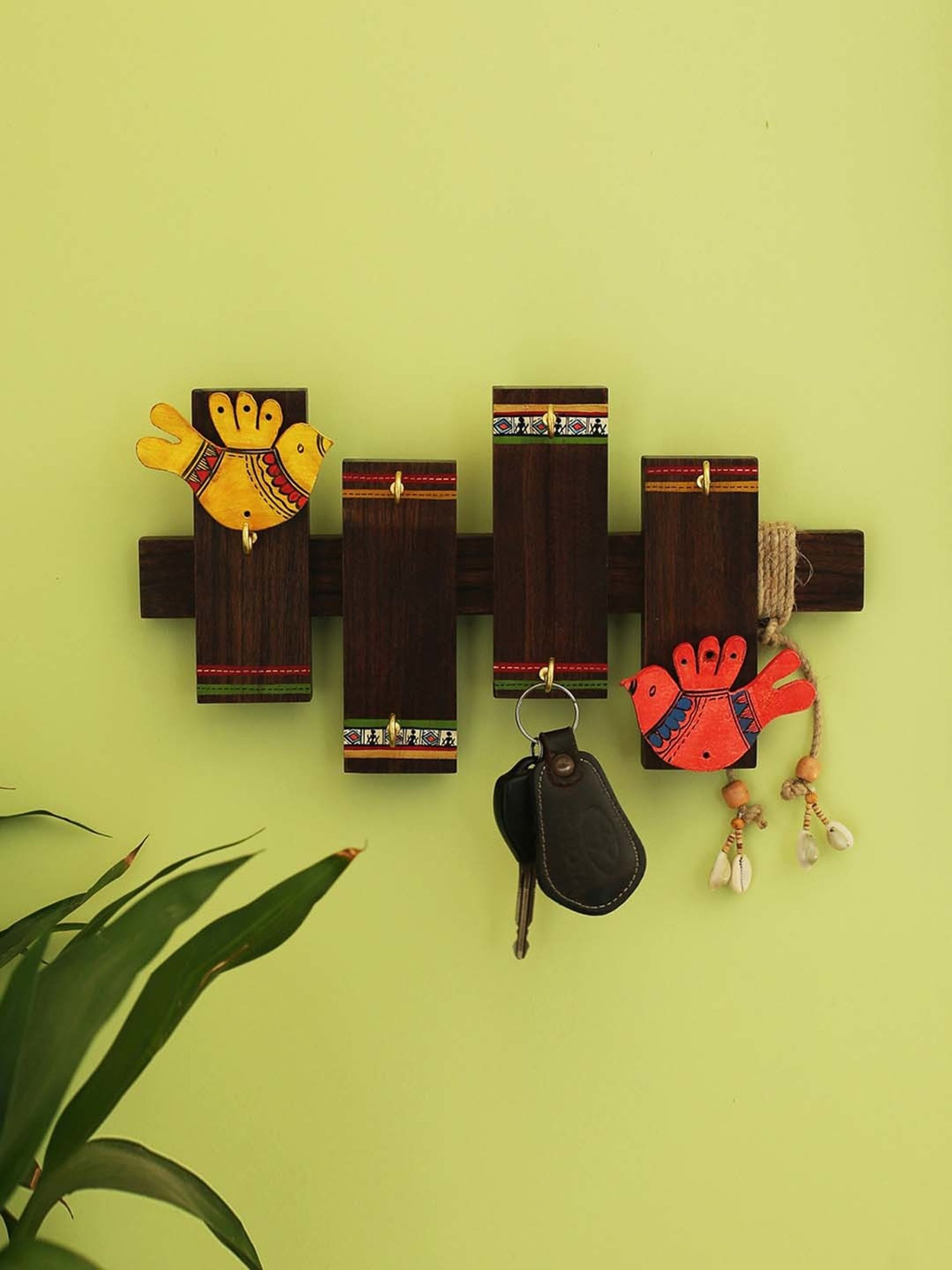 Gathari White & Orange Ceramic Desk Planter