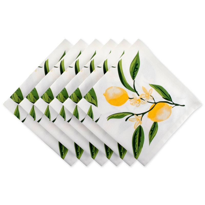 6pk Cotton Lemon Bliss Napkins - Design Imports