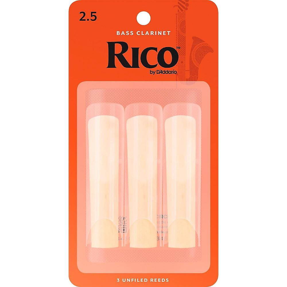 Rico Bass Clarinet Reeds, Strength 2.5, 3-pack