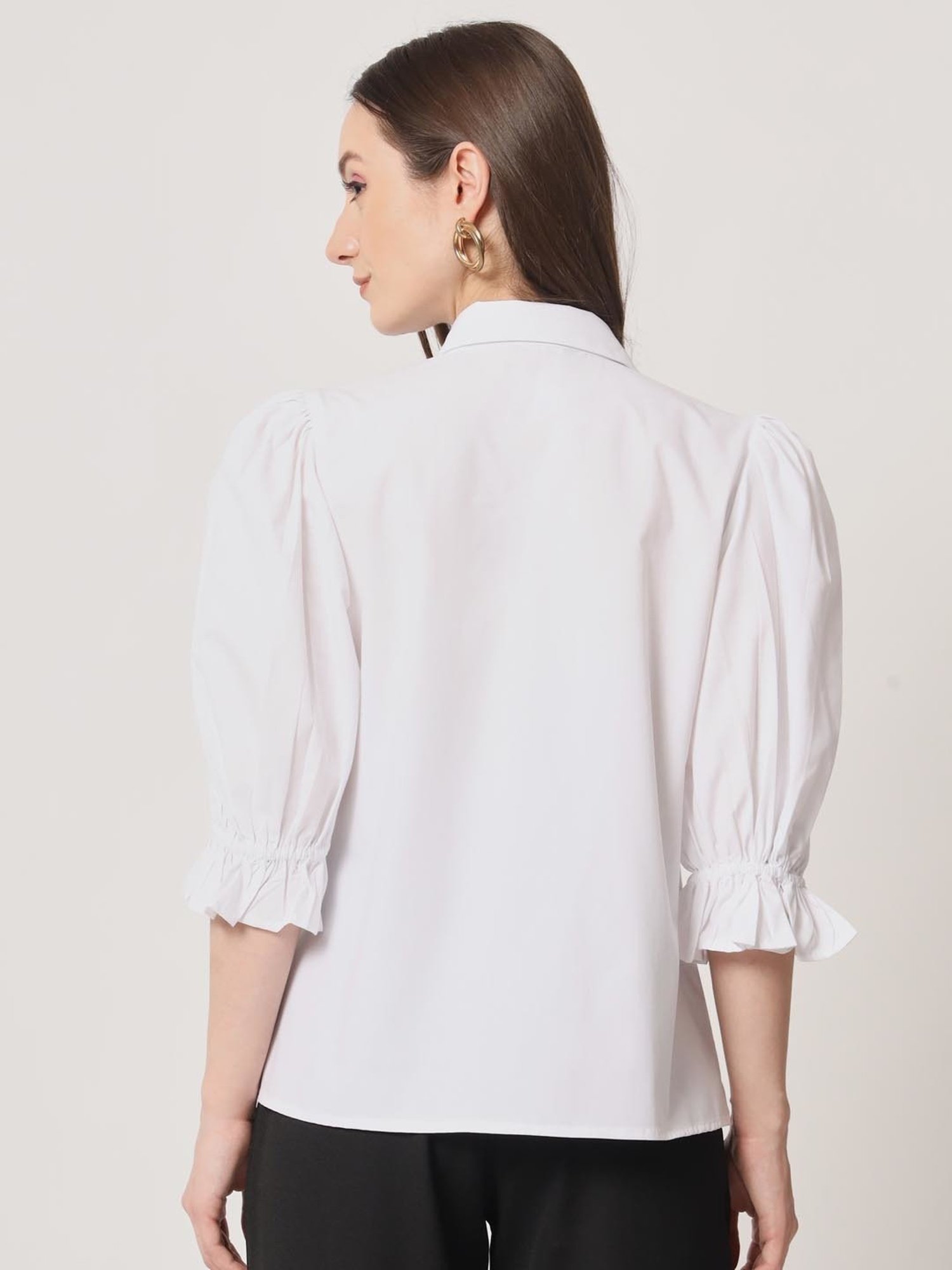 Trend Arrest White Cotton Regular Fit Shirt