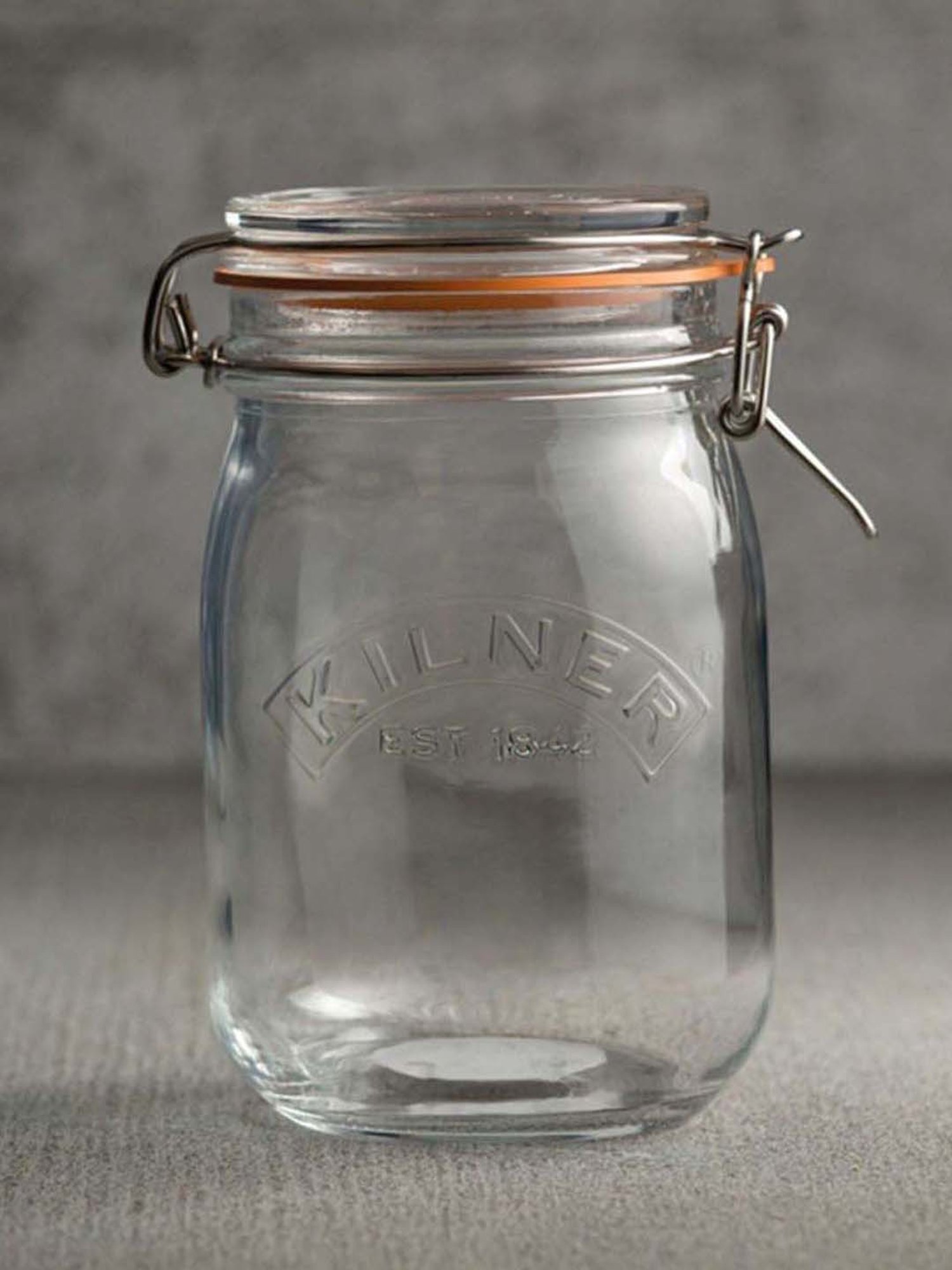 Kilner Transparent Glass Clip Top Round Jar (1 L)