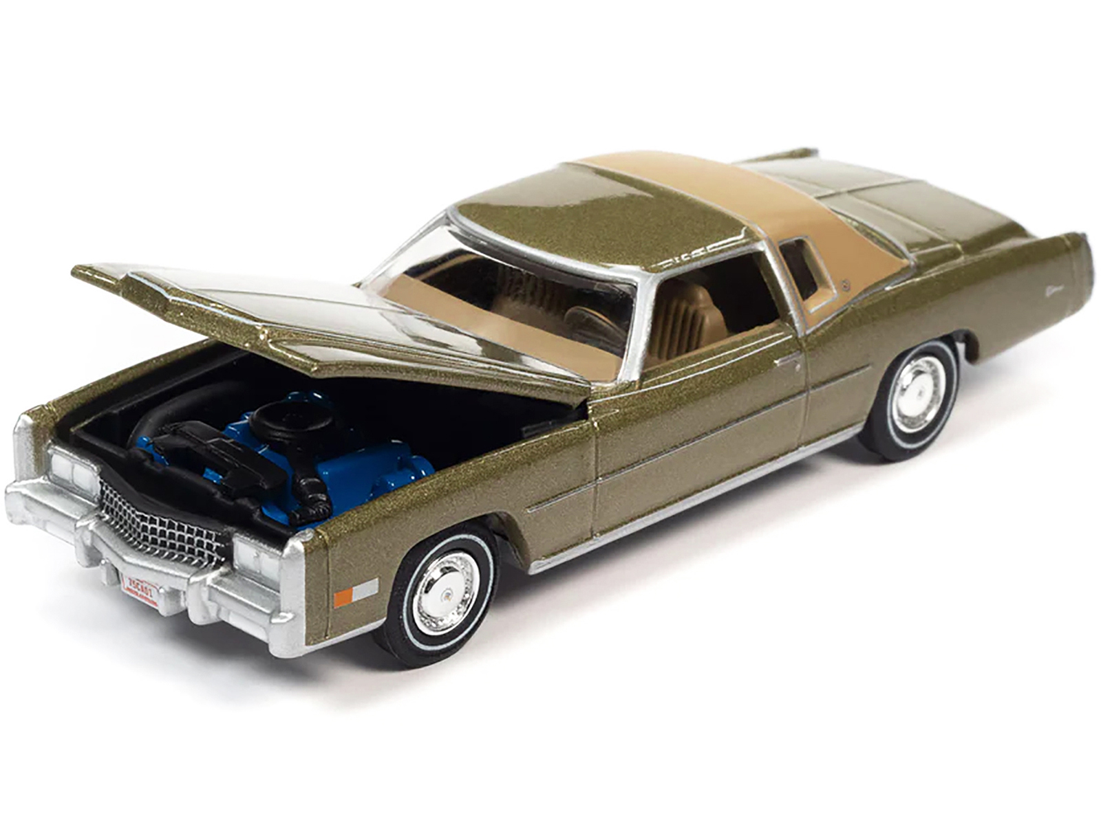 1961 Cadillac Sedan DeVille Ebony Black with White Interior 1/87 (HO) Scale Diecast Model Car by Oxford Diecast