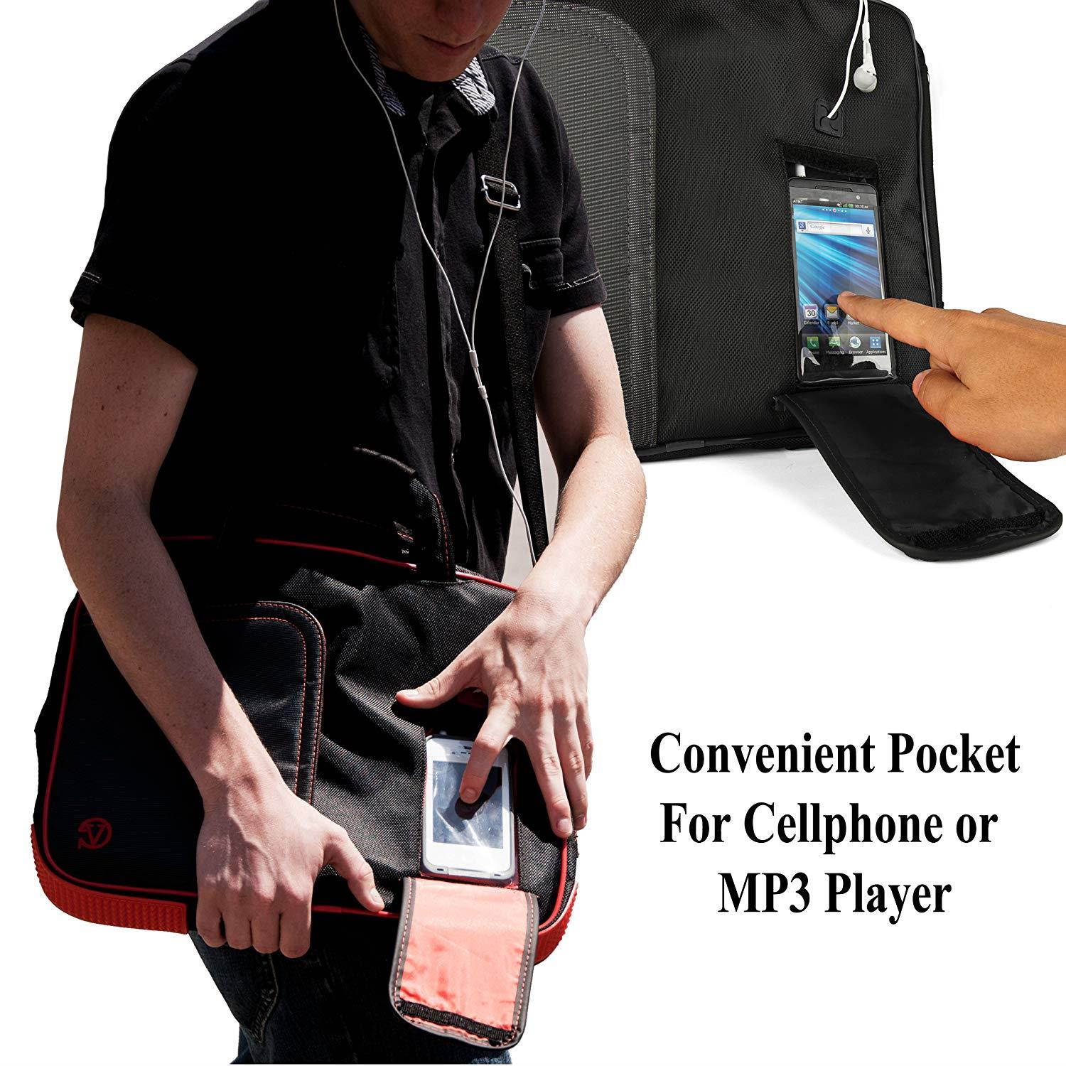 VG Pindar Shoulder Messenger Bag [Black Trim] For Microsoft Surface 3 Tablet (10.8-Inch) Intel Atom