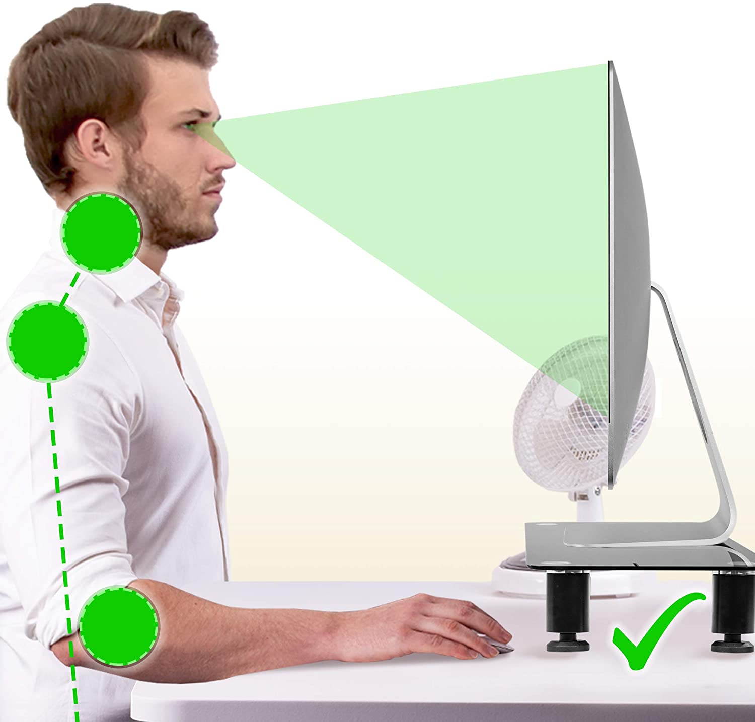 Duronic Monitor Stand DM051 | Screen Riser for Desktop | Black Tempered Glass | Desk Support for Laptop TV Screen or PC Computer Screen | 40kg Capacity | 63cm x 25cm | For Home, Office or Classroom