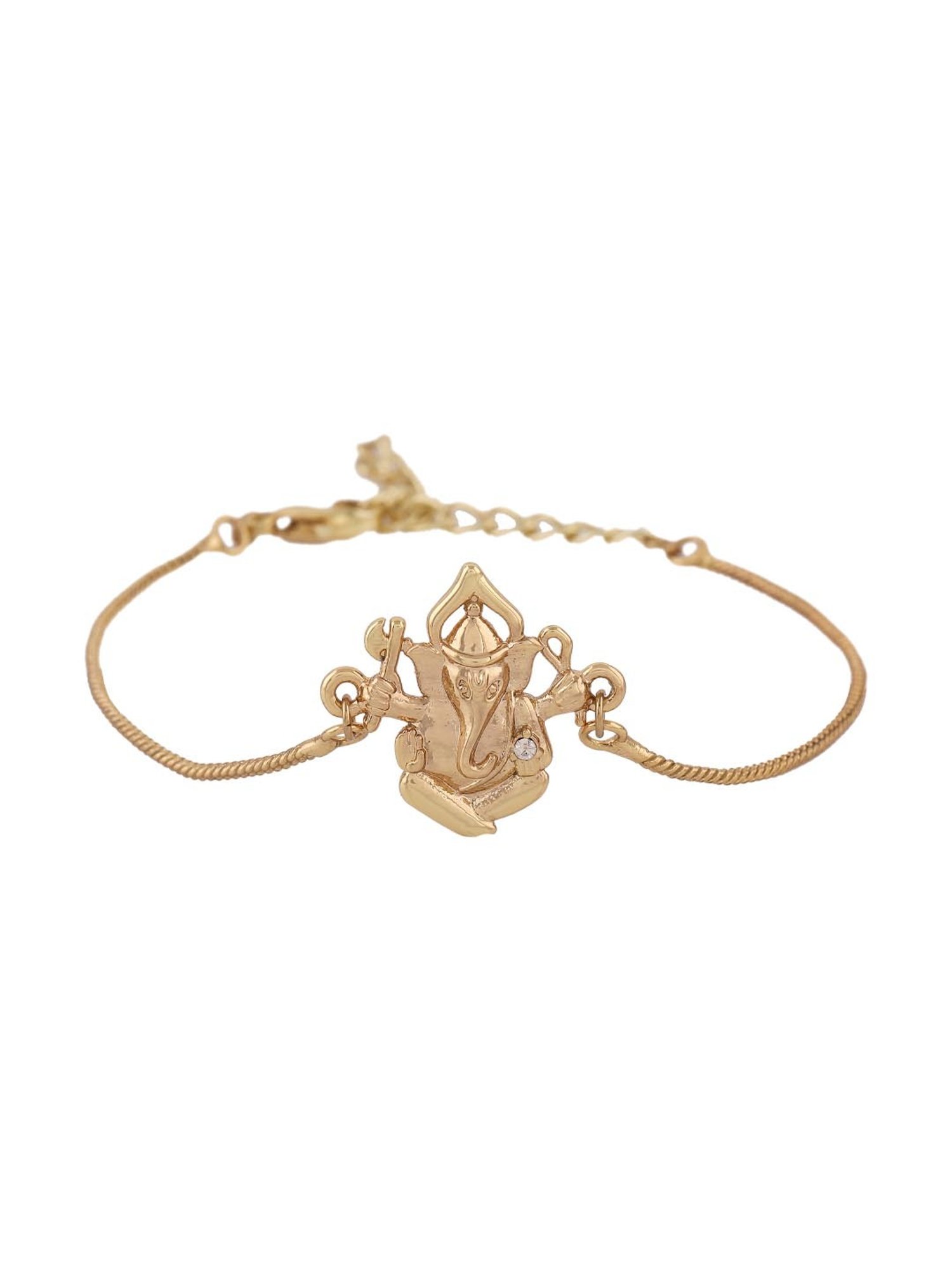 Estele Gold-Plated Sacred Ganapati Bracelet for Women