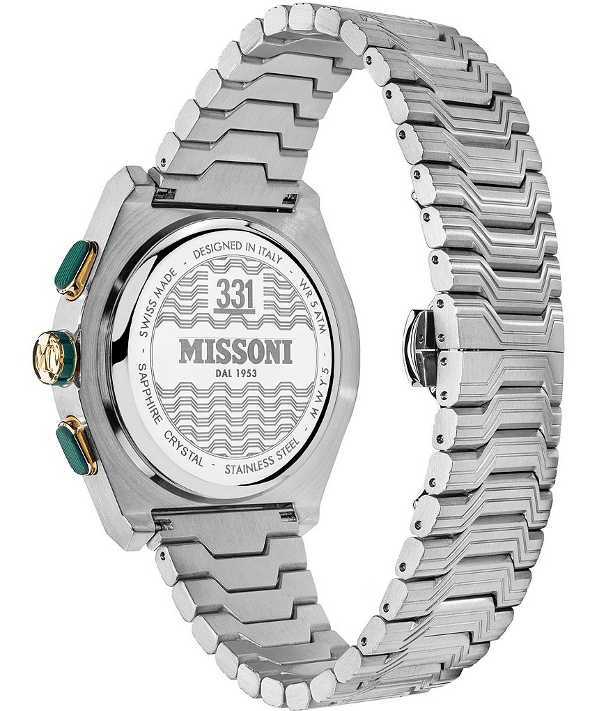 Missoni Mens M331 Sportswear Green Dial Chronograph Watch