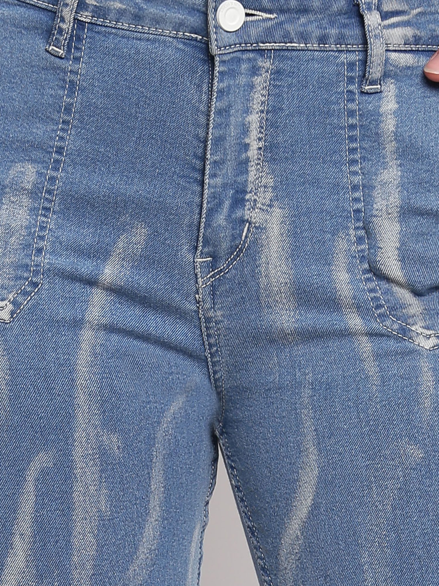 Tales & Stories Blue Printed Jeans