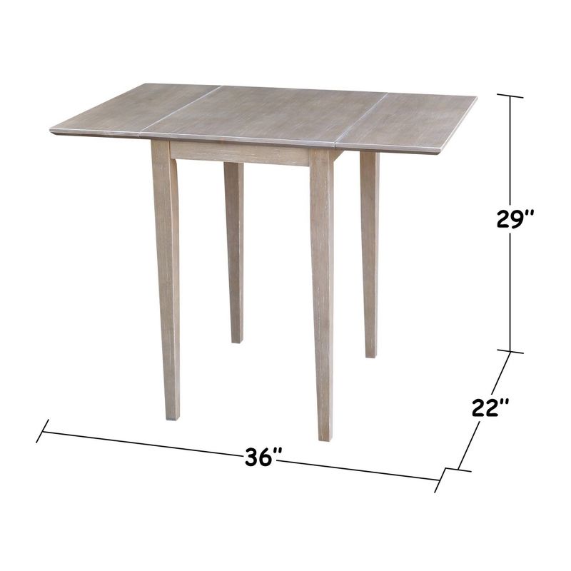 Jemma Small Dual Drop Leaf Dining Set and 2 Chairs Taupe - International Concepts