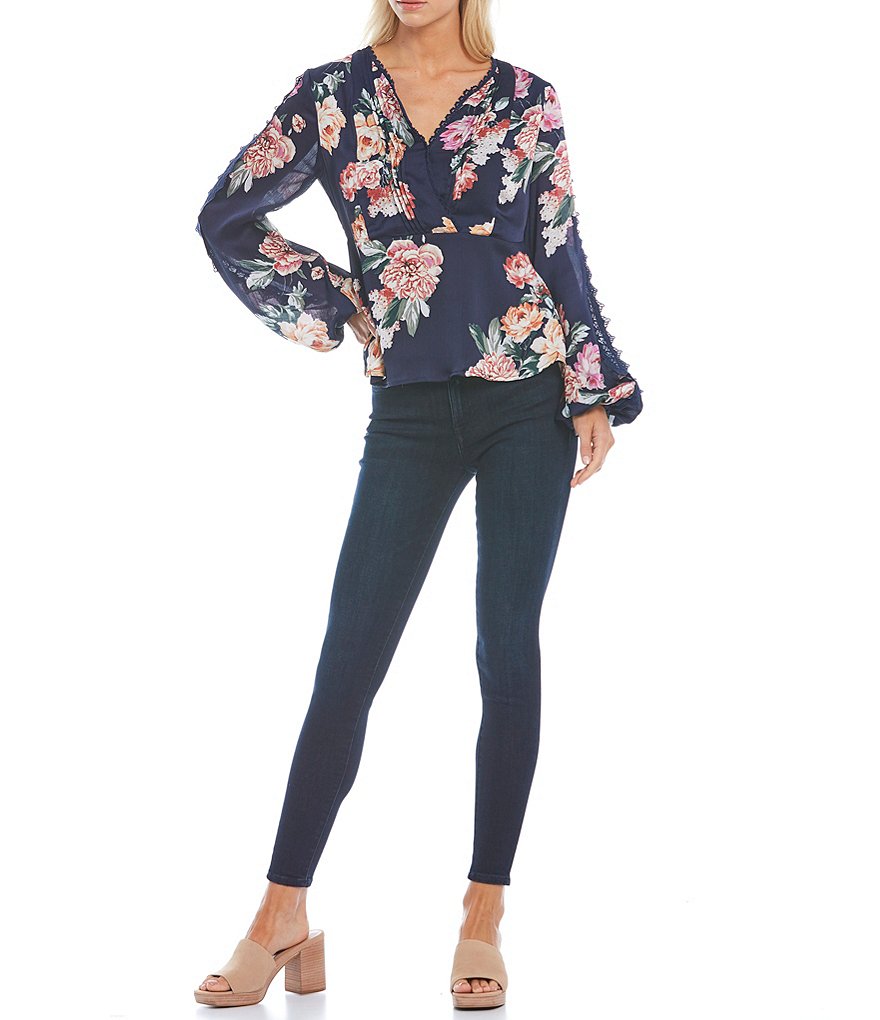 Buffalo David Bitton Alexa Stretch Lightweight Denim Mid Rise Skinny Jeans