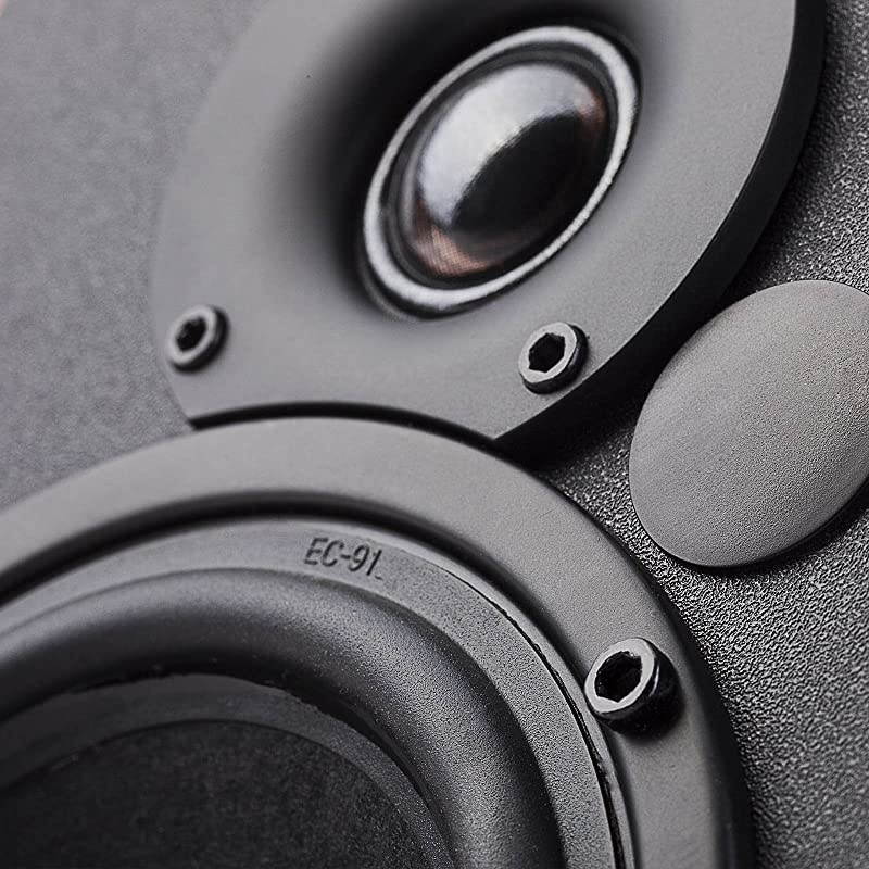 R1700BT Bluetooth Bookshelf Speakers - Active Near-Field Studio Monitors - Powered Speakers 2.0 Setup Wooden Enclosure - 66w RMS