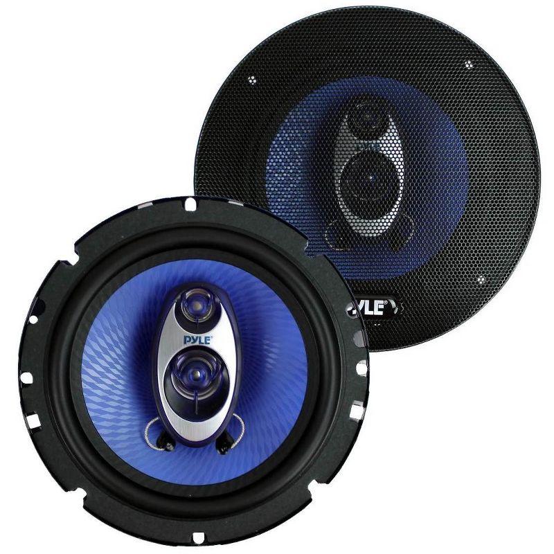 Pyle PL63BL 6.5" 720 Watt 3-Way Car Audio Coaxial Speakers Blue Stereo