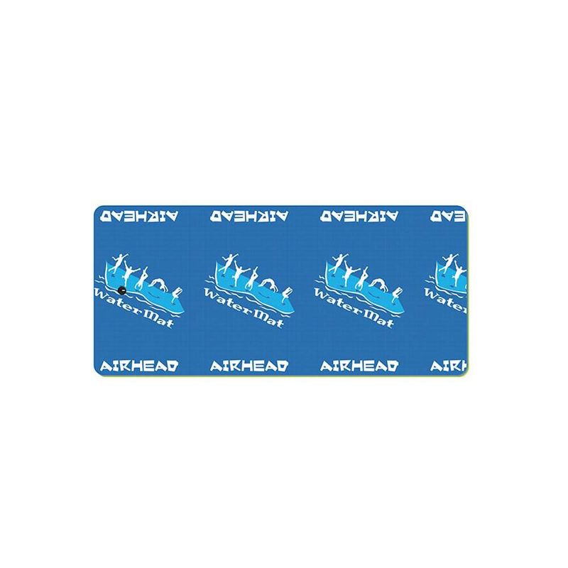 Airhead 11 x 5 Foot WaterMat Roll N Go Swimming Lake Flotation Device in Blue with Tethering Groomet and Anchoring System for Boat or Dock