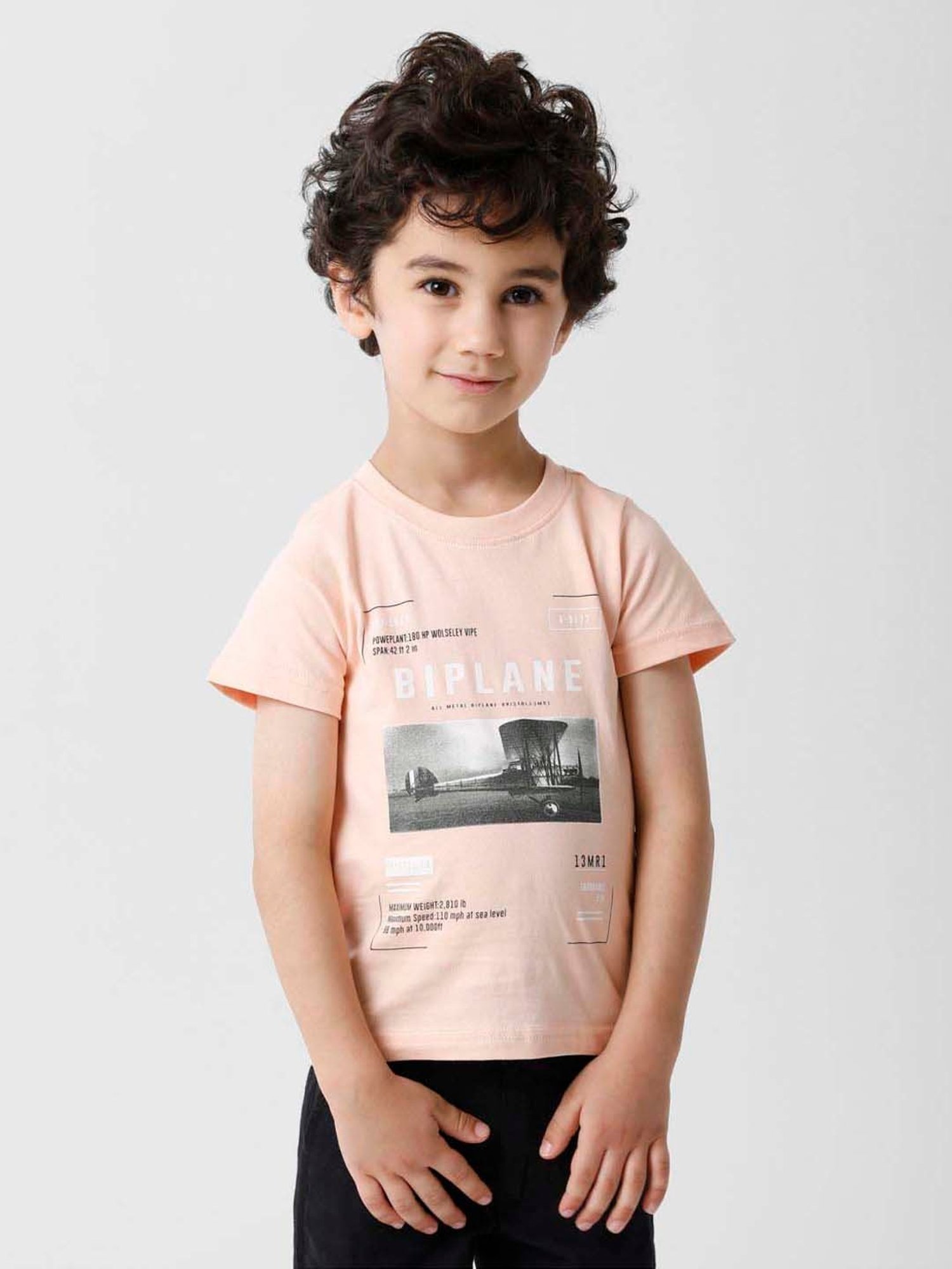 Kate & Oscar Kids Pink Cotton Printed T-Shirt