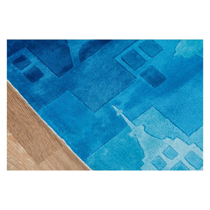 3'x5' Building Tufted Accent Rug Blue - Momeni