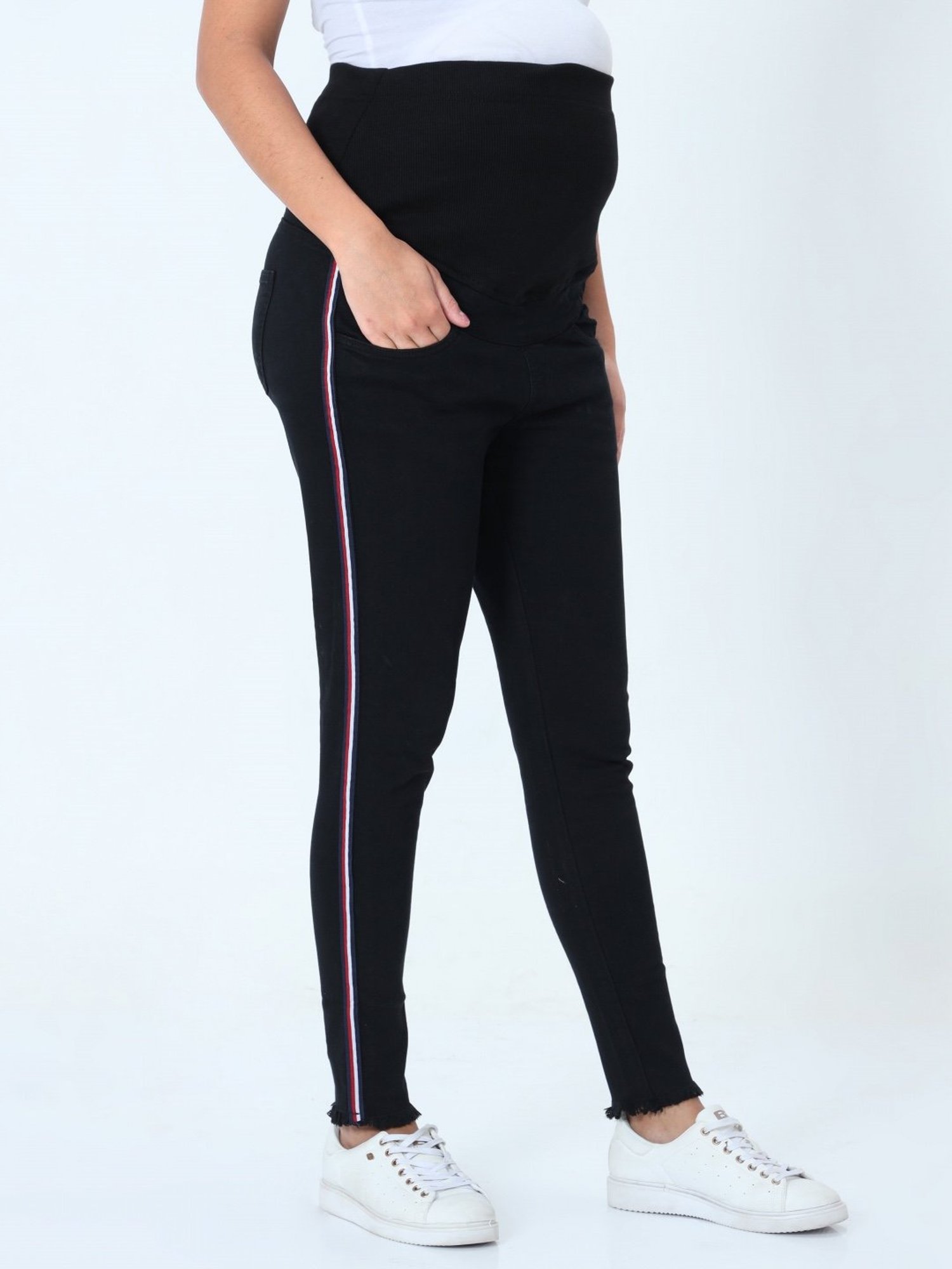 The Mom Store Black Relaxed Fit Jeans