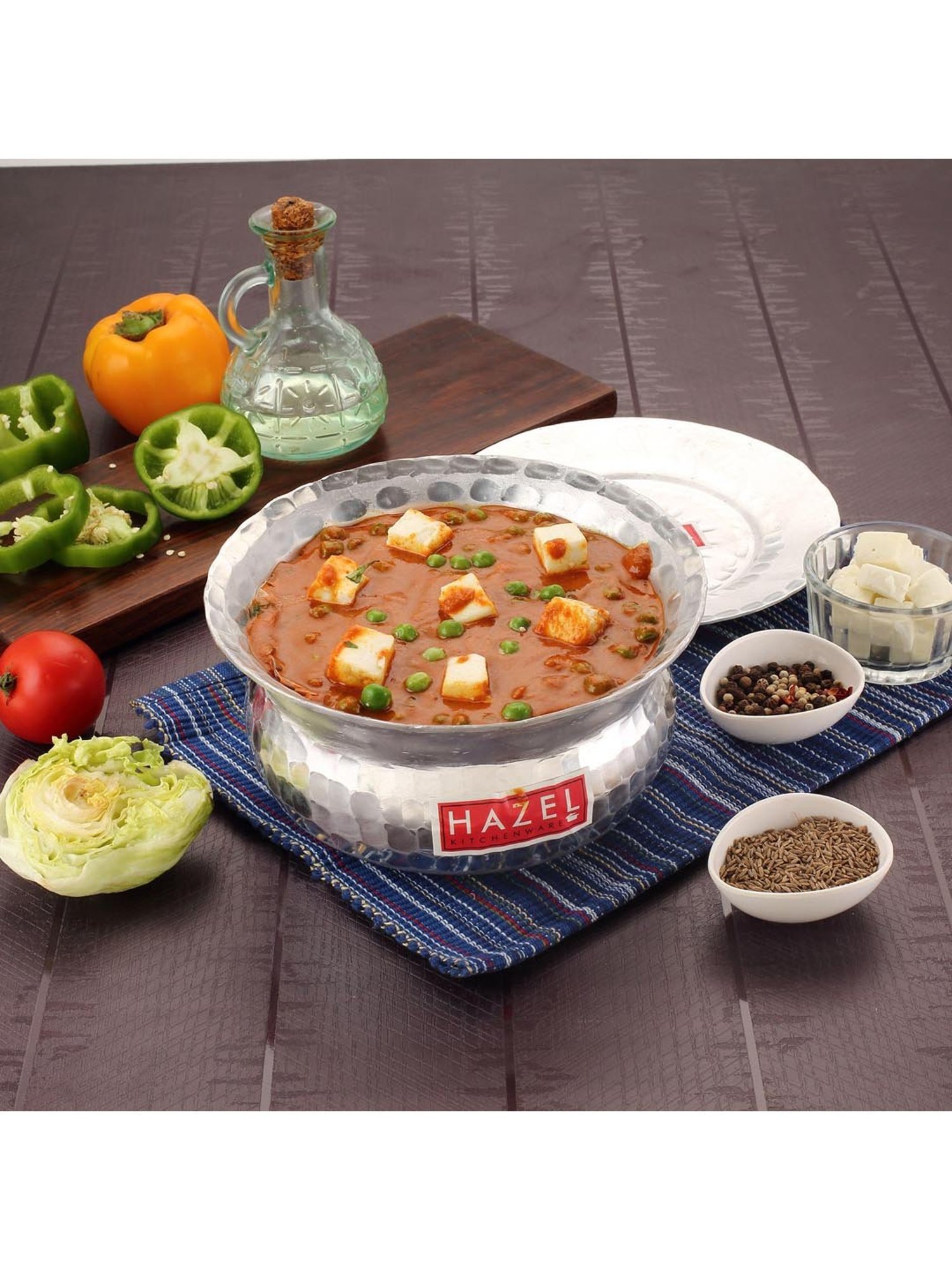 Wonderchef Ebony Hard Anodized Non-stick Biryani Handi with Lid