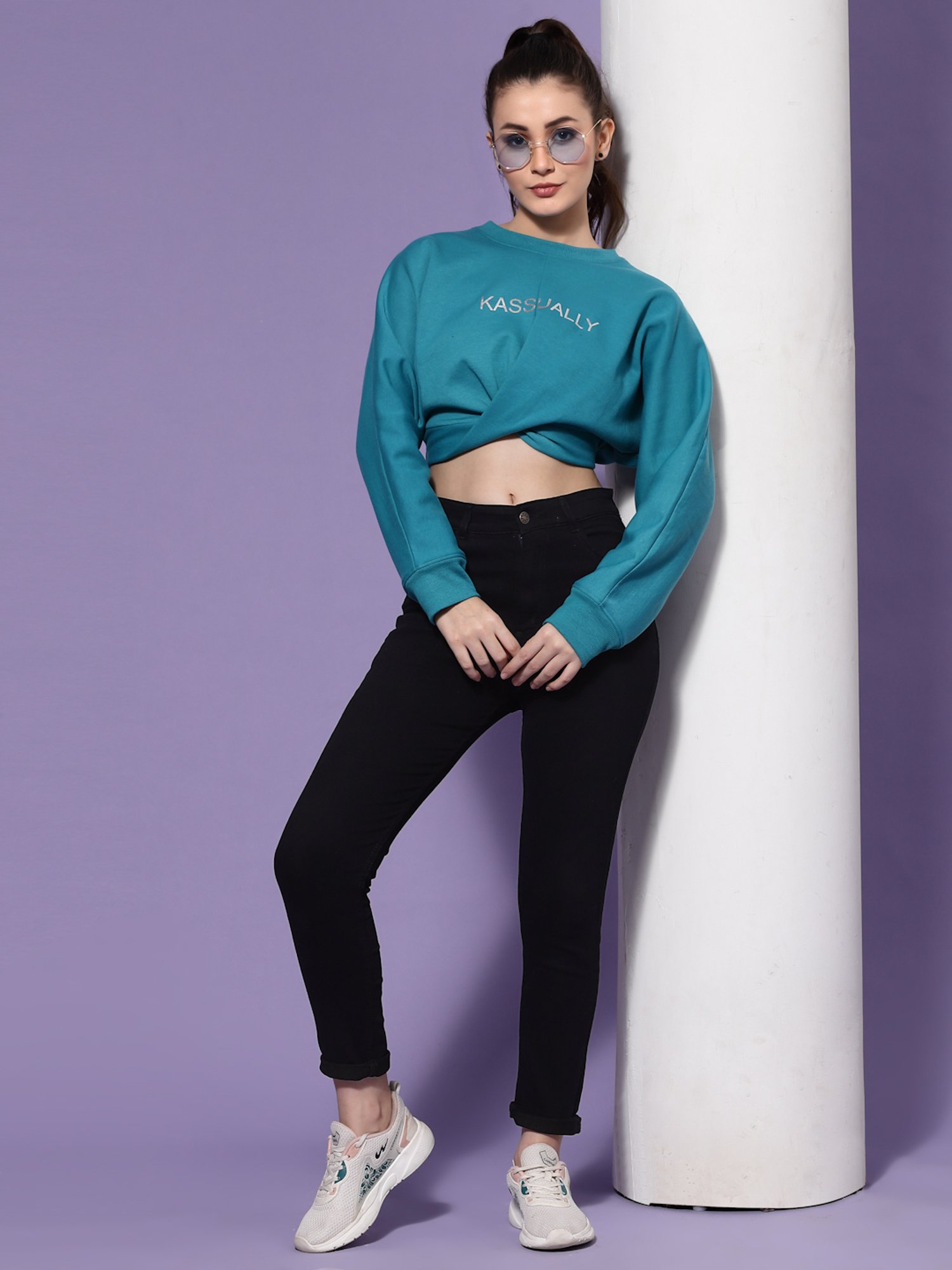 Belle Fille Yellow Patchwork Sweatshirt