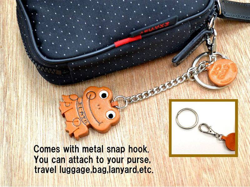 Yorkshire Terrier Leather Dog Bag/Key Ring Charm VANCA CRAFT-Collectible Keychain Made in Japan
